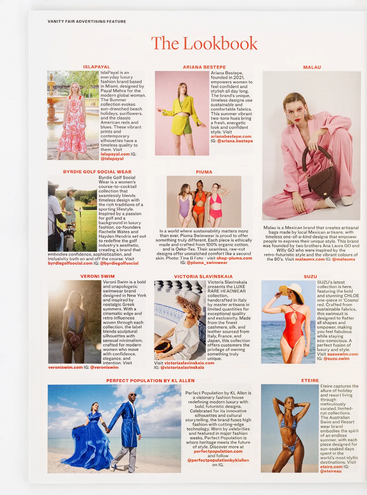 Our Summer Debut in Vanity Fair’s Lookbook